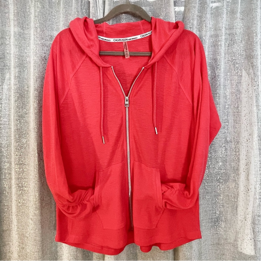 Calvin Klein Performance Vibrant Pink Hoodie size Large